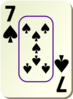 Bordered Seven Of Spades Clip Art